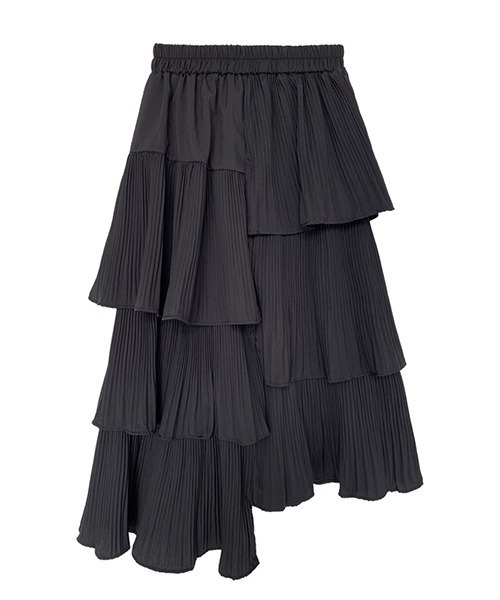 Chick(チック)の「Long tiered skirt / ロングティアードスカート(スカート・レディース・ブラック/ベージュ・FREE)」の3枚目の写真