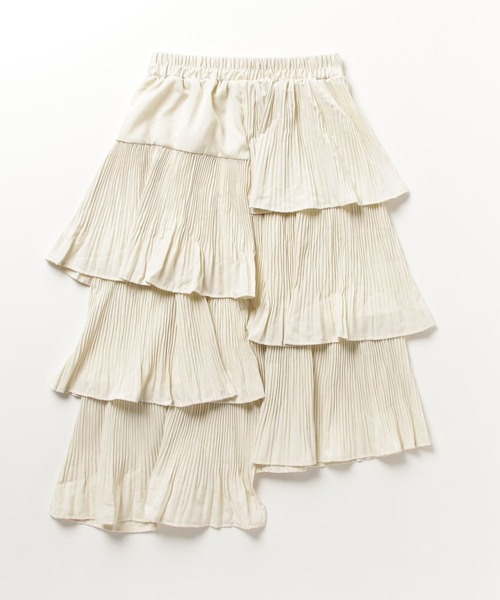 Chick(チック)の「Long tiered skirt / ロングティアードスカート(スカート・レディース・ブラック/ベージュ・FREE)」の6枚目の写真