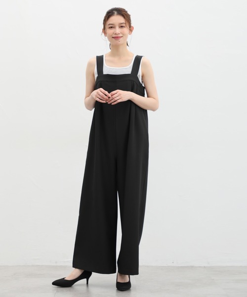 Honeys(ハニーズ)の「オールインワン(サロペット/オーバーオール・レディース・ブラック/チャコールグレー/ブラック系その他・S/M/L/LL/3L)」の9枚目の写真