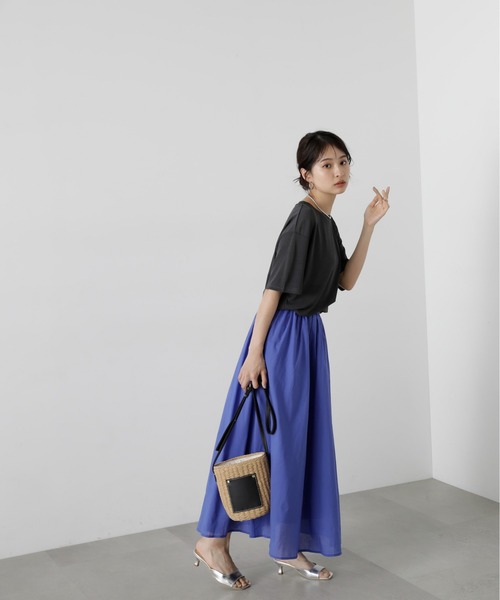 N.（N. Natural Beauty Basic）（エヌエヌナチュラルビューティーベーシック）の「◆◇スラブ天竺シアーカットソー（Tシャツ/カットソー・レディース・ピンク/チャコールグレー/クリーム・MEDIUM）」の7枚目の写真