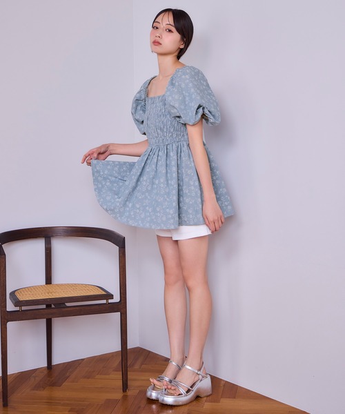 one after another NICE CLAUP(ワンアフターアナザーナイスクラップ)の「ボレロセットシャーリングチュニック(シャツ/ブラウス・レディース・アイボリー/ブルー/ブラック・FREE)」の19枚目の写真