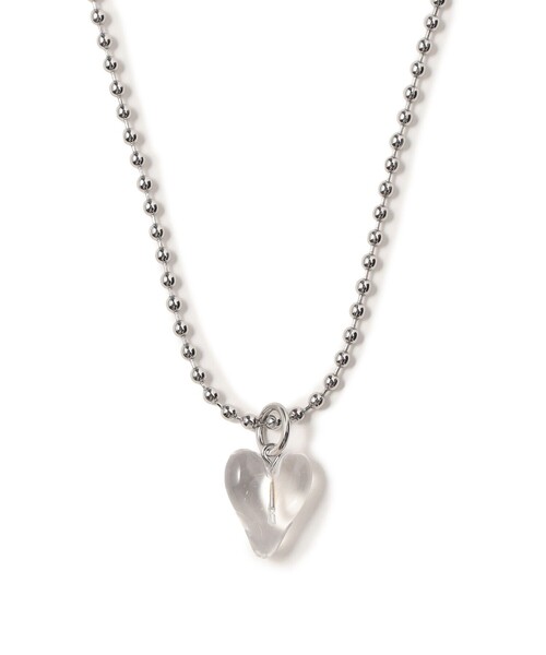 BEAMS HEART(ビームスハート)の「クリアハート ネックレス(ネックレス・レディース・レッド/その他/グリーン・ONE SIZE)」の1枚目の写真