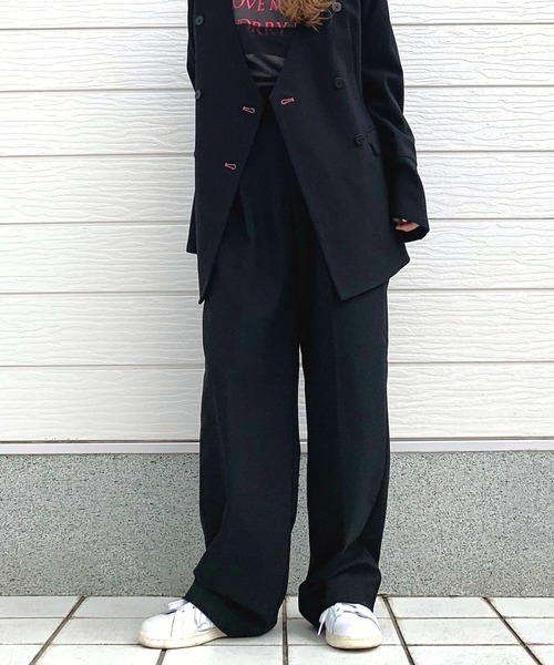 セール】ワイドタックパンツ（スラックス）｜Q（キュー）の