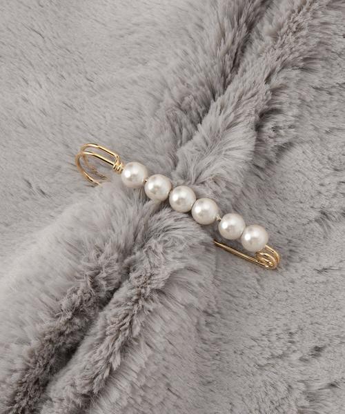 green label relaxing（グリーンレーベルリラクシング）の「GB フェイクファーケープ◆（マフラー・レディース・ライトグレー/ダークグレー・フリー）」の3枚目の写真