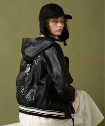 AVIREX | SIGNATURE HOODED LEATHER/ シグネチャーフードレザージャケット(ブルゾン)