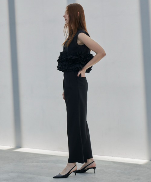 JOSE MOON(ジョゼムーン)の「RANDOM FRILL BLOUSE/ランダムフリルブラウス(シャツ/ブラウス・レディース・ホワイト/ブラック・FREE)」の13枚目の写真