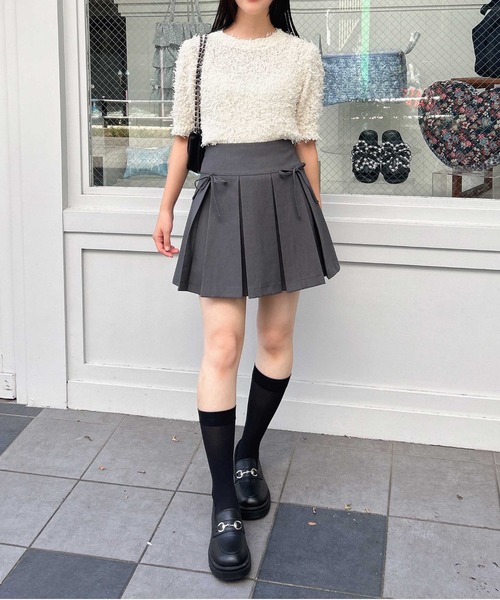 INGNI（イング）の「リボンボックスプリーツスカパン／Ｂ（スカート・レディース・ブラック/グレー・FREE）」の15枚目の写真