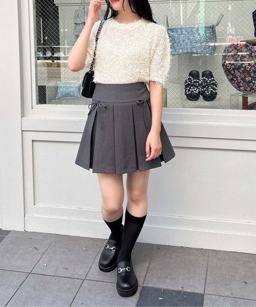 INGNI（イング）の「リボンボックスプリーツスカパン／Ｂ（スカート・レディース・ブラック/グレー・FREE）」の16枚目の写真