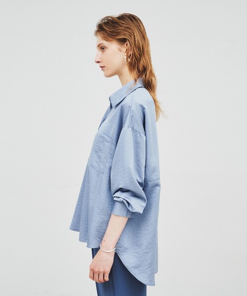 cloenc（クロエンス）の「◆【手洗い可】ヴィンテージサテンシャツ（シャツ/ブラウス・レディース・ブラック系2/ナチュラル/グレー/ライトブルー・02/01）」の15枚目の写真