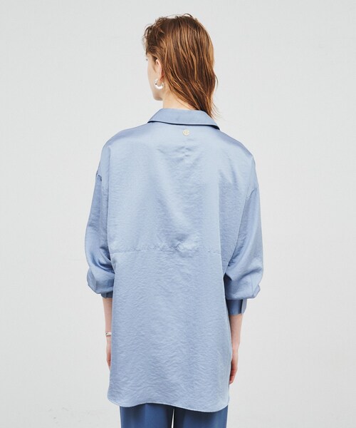 cloenc（クロエンス）の「◆【手洗い可】ヴィンテージサテンシャツ（シャツ/ブラウス・レディース・ブラック系2/ナチュラル/グレー/ライトブルー・02/01）」の16枚目の写真