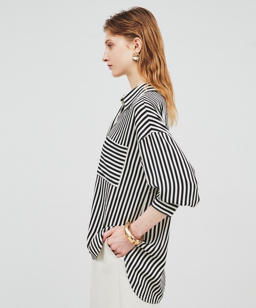 cloenc（クロエンス）の「◆【手洗い可】ヴィンテージサテンシャツ（シャツ/ブラウス・レディース・ブラック系2/ナチュラル/グレー/ライトブルー・02/01）」の20枚目の写真