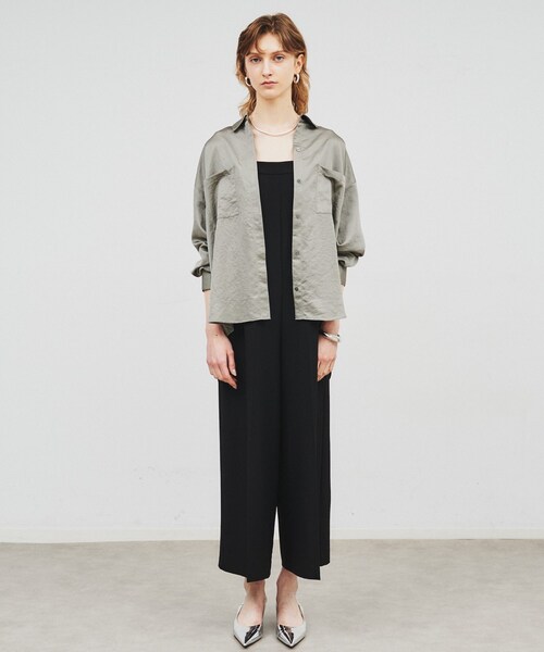 cloenc（クロエンス）の「◆【手洗い可】ヴィンテージサテンシャツ（シャツ/ブラウス・レディース・ブラック系2/ナチュラル/グレー/ライトブルー・02/01）」の10枚目の写真