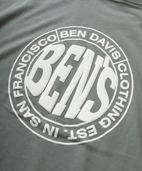 BEN DAVIS(ベンデイビス)の「【BEN DAVIS/ベンデイビス】ワンポイントロゴ刺繍&BIGサークルロゴ 発泡プリントデザイン スピンドル ロングスリーブTシャツ/ロンT(Tシャツ/カットソー・メンズ・ライトグレー/ブラック/カーキ/ホワイト・M/XL/L)」の14枚目の写真