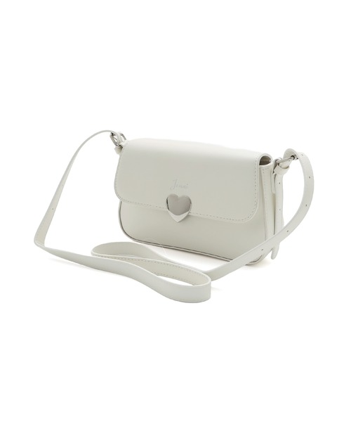 JENNI（ジェニィ）の「ハート金具ショルダー（ショルダーバッグ・キッズ・オフホワイト/サックスブルー/ブラック・F）」の11枚目の写真