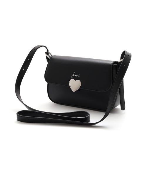 JENNI（ジェニィ）の「ハート金具ショルダー（ショルダーバッグ・キッズ・オフホワイト/サックスブルー/ブラック・F）」の13枚目の写真