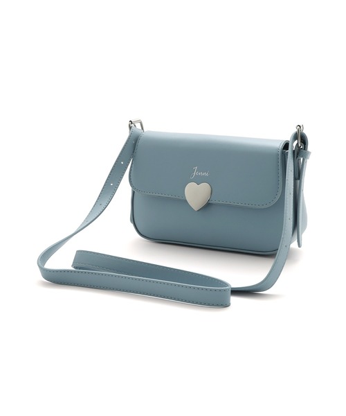 JENNI（ジェニィ）の「ハート金具ショルダー（ショルダーバッグ・キッズ・オフホワイト/サックスブルー/ブラック・F）」の15枚目の写真