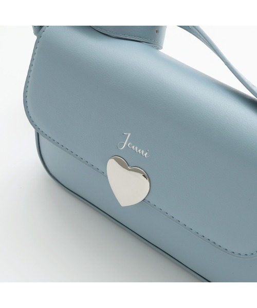 JENNI（ジェニィ）の「ハート金具ショルダー（ショルダーバッグ・キッズ・オフホワイト/サックスブルー/ブラック・F）」の19枚目の写真