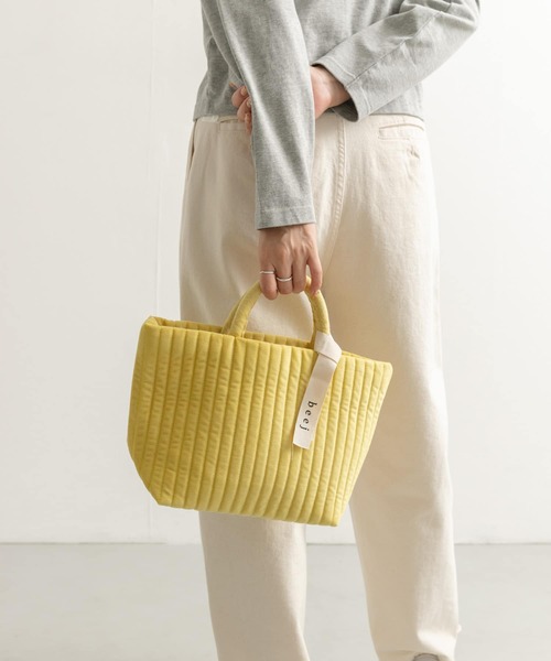 beej(ビージ)の「『別注』beej×DOORS キルティングトート(トートバッグ・レディース・イエロー/アイボリー・ONE)」の5枚目の写真
