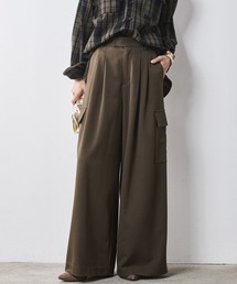 CHIC STYLE | タックワイドパンツ シックスタイル（大きいサイズ対応）(スラックス)