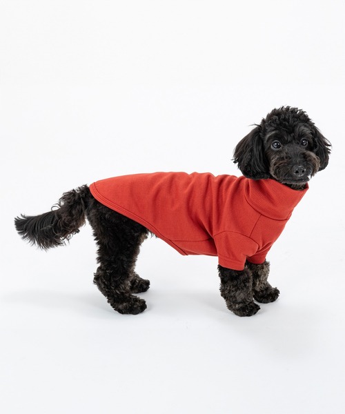 MANDARINE BROTHERS（マンダリンブラザーズ）の「ベーシックリブTシャツ/小型犬（ペットウェア・レディース・レッド/マスタード/グレー・M/MD/L）」の3枚目の写真