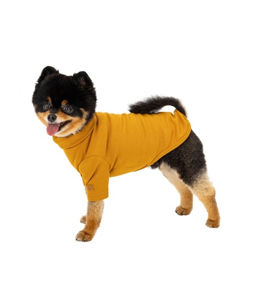 MANDARINE BROTHERS（マンダリンブラザーズ）の「ベーシックリブTシャツ/小型犬（ペットウェア・レディース・レッド/マスタード/グレー・M/MD/L）」の6枚目の写真