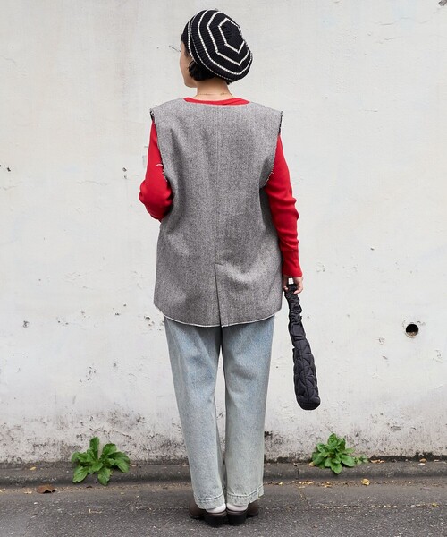 FREAK'S STORE(フリークスストア)の「ツイードベスト(ベスト・レディース・ブラック/ブラウン・フリ-)」の5枚目の写真