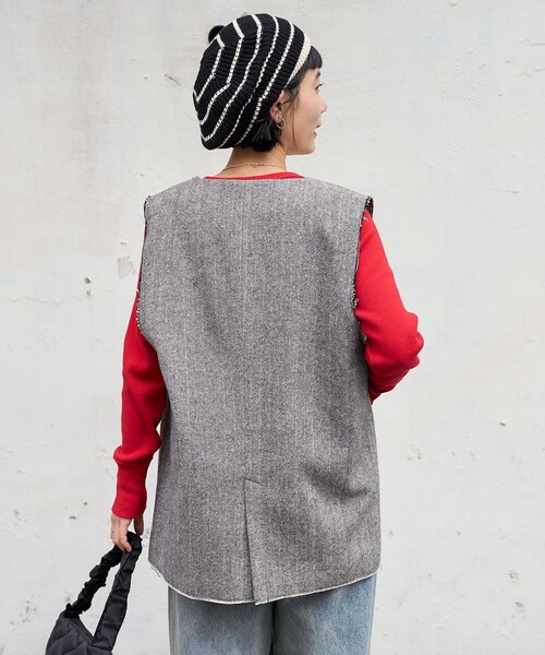 FREAK'S STORE(フリークスストア)の「ツイードベスト(ベスト・レディース・ブラック/ブラウン・フリ-)」の9枚目の写真