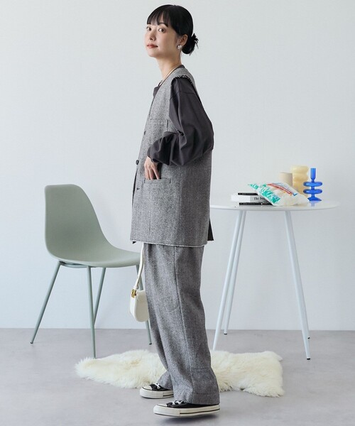 FREAK'S STORE(フリークスストア)の「ツイードベスト(ベスト・レディース・ブラック/ブラウン・フリ-)」の12枚目の写真