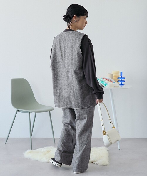 FREAK'S STORE(フリークスストア)の「ツイードベスト(ベスト・レディース・ブラック/ブラウン・フリ-)」の13枚目の写真