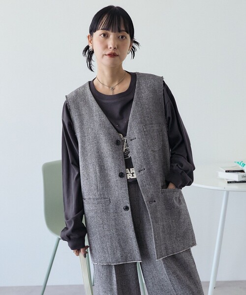 FREAK'S STORE(フリークスストア)の「ツイードベスト(ベスト・レディース・ブラック/ブラウン・フリ-)」の15枚目の写真