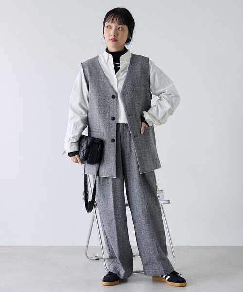 FREAK'S STORE(フリークスストア)の「ツイードベスト(ベスト・レディース・ブラック/ブラウン・フリ-)」の16枚目の写真