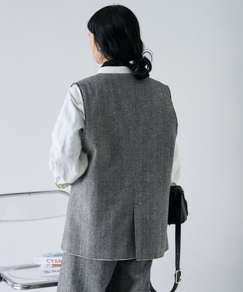 FREAK'S STORE(フリークスストア)の「ツイードベスト(ベスト・レディース・ブラック/ブラウン・フリ-)」の21枚目の写真