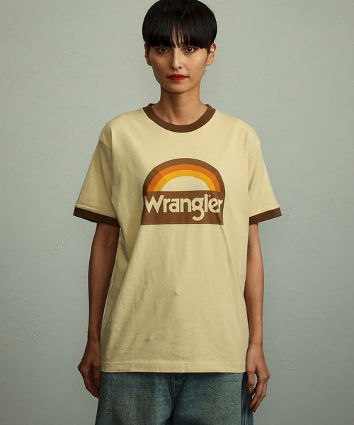 セール】Wrangler/ラングラー【ユニセックス】Wranglerロゴ リンガーT