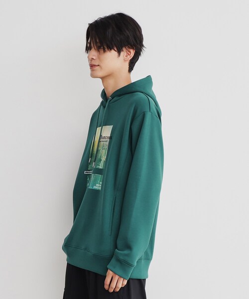 THE SHOP TK （ザ ショップ ティーケー ）の「◆プリントダンボールパーカー ビッグシルエット／ユニセックス（パーカー・メンズ・オフホワイト/ホワイト系3/チャコールグレー/レンガ/モスグリーン/ベージュ・02/03/04）」の11枚目の写真