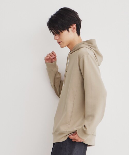 THE SHOP TK （ザ ショップ ティーケー ）の「◆プリントダンボールパーカー ビッグシルエット／ユニセックス（パーカー・メンズ・オフホワイト/ホワイト系3/チャコールグレー/レンガ/モスグリーン/ベージュ・02/03/04）」の15枚目の写真