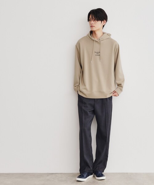 THE SHOP TK （ザ ショップ ティーケー ）の「◆プリントダンボールパーカー ビッグシルエット／ユニセックス（パーカー・メンズ・オフホワイト/ホワイト系3/チャコールグレー/レンガ/モスグリーン/ベージュ・02/03/04）」の17枚目の写真