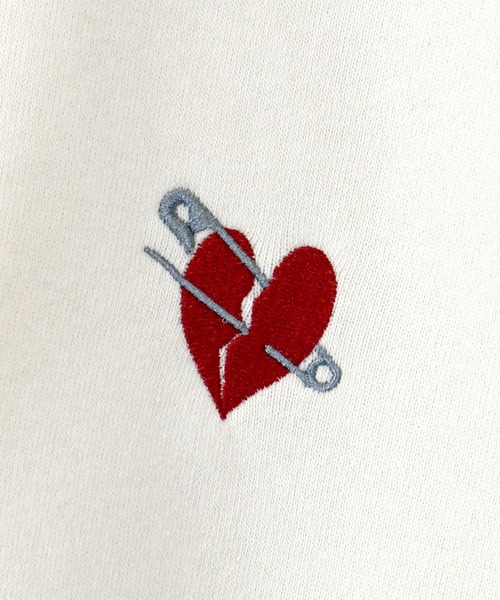 Anytime Songs（エニータイムソングス）の「message embroidery sweat hoodie/メッセージ刺繍 スウェット フーディ パーカー（パーカー・メンズ・ホワイト/チャコールグレー/ブラック・M/L/XL）」の5枚目の写真