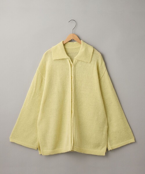 RONEL（ロネル）の「ルーズニットシャツ（ニット/セーター・レディース・グレー/オフホワイト/ライム/ライトピンク・FREE）」の3枚目の写真