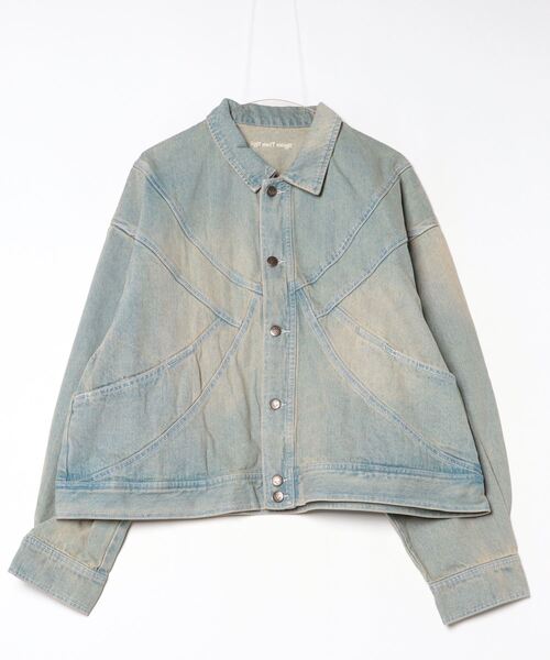 HTH(エイチティーエイチ)の「vintage denim blouson(ブルゾン・レディース・グレー/ダークインディゴブルー/ブラウン・フリー)」の9枚目の写真