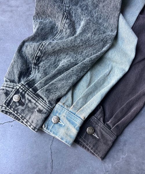 HTH(エイチティーエイチ)の「vintage denim blouson(ブルゾン・レディース・グレー/ダークインディゴブルー/ブラウン・フリー)」の8枚目の写真