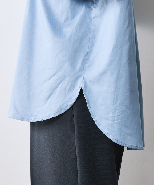 CHIC STYLE(シックスタイル)の「綿100%ネクタイ付シャツ <大きいサイズ有>シックスタイル (シャツ/ブラウス・レディース・ブルー/サーモンピンク・3L/LL/L/M/5L/4L)」の19枚目の写真