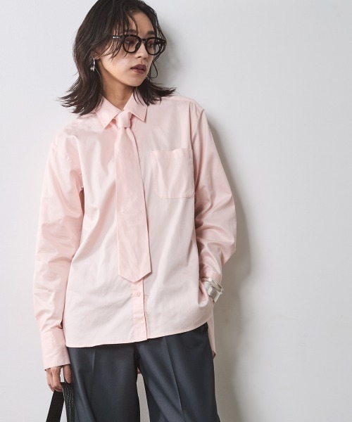 CHIC STYLE（シックスタイル）の「綿100％ネクタイ付シャツ