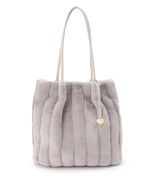 セール】【A4サイズ対応/マチ付き】ストライプフェイクファートート