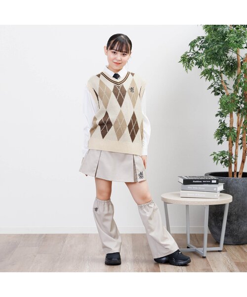 algy（アルジー）の「【セレモニー対応】ニットベスト（ベスト・キッズ・ネイビー/ベージュ・SMALL/MEDIUM/X-SMALL/XX-SMALL）」の3枚目の写真