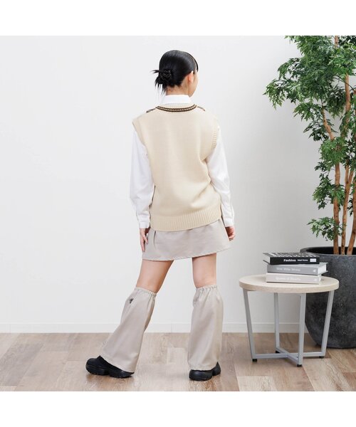 algy（アルジー）の「【セレモニー対応】ニットベスト（ベスト・キッズ・ネイビー/ベージュ・SMALL/MEDIUM/X-SMALL/XX-SMALL）」の4枚目の写真