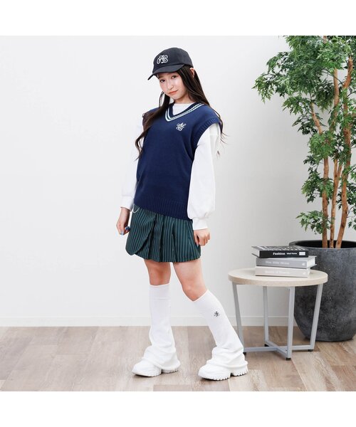 algy（アルジー）の「【セレモニー対応】ニットベスト（ベスト・キッズ・ネイビー/ベージュ・SMALL/MEDIUM/X-SMALL/XX-SMALL）」の5枚目の写真