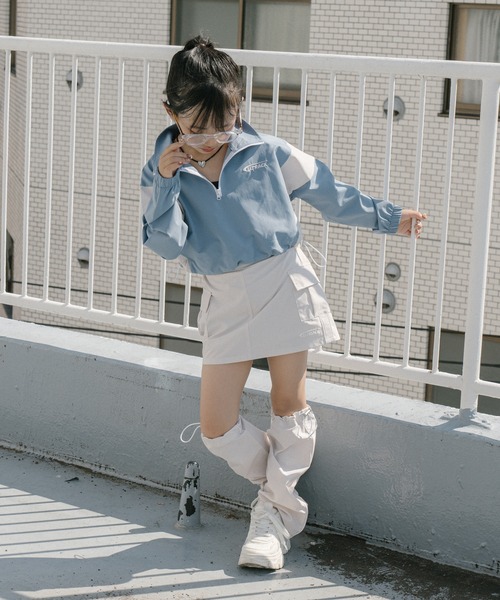 URBAN CHERRY（アーバンチェリー）の「【U.TRACK】カーゴデザインキュロットスカート（スカート・キッズ・グレー/ブラック/アイボリー・150cm/140cm/130cm/120cm/110cm）」の9枚目の写真