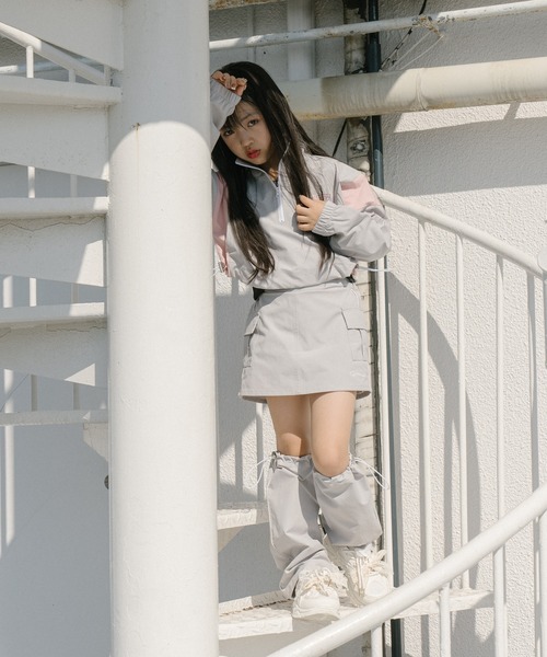 URBAN CHERRY（アーバンチェリー）の「【U.TRACK】カーゴデザインキュロットスカート（スカート・キッズ・グレー/ブラック/アイボリー・150cm/140cm/130cm/120cm/110cm）」の17枚目の写真