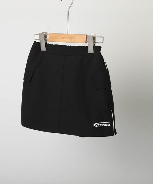 URBAN CHERRY（アーバンチェリー）の「【U.TRACK】カーゴデザインキュロットスカート（スカート・キッズ・グレー/ブラック/アイボリー・150cm/140cm/130cm/120cm/110cm）」の8枚目の写真