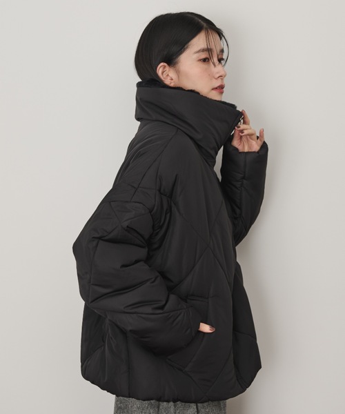 Shelly island(シェリーアイランド)の「ダイヤキルトショートコート(その他アウター・レディース・ホワイト/ブラック・M)」の2枚目の写真